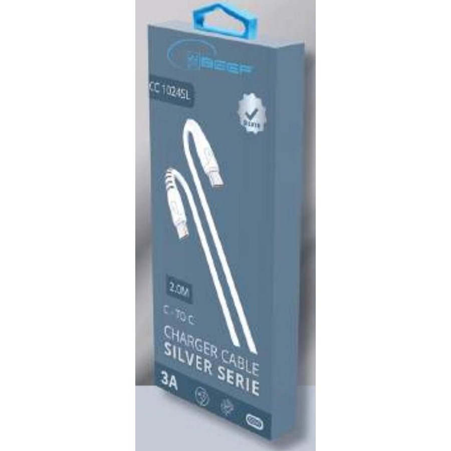 Câble Silver 2m USB-C vers USB-C