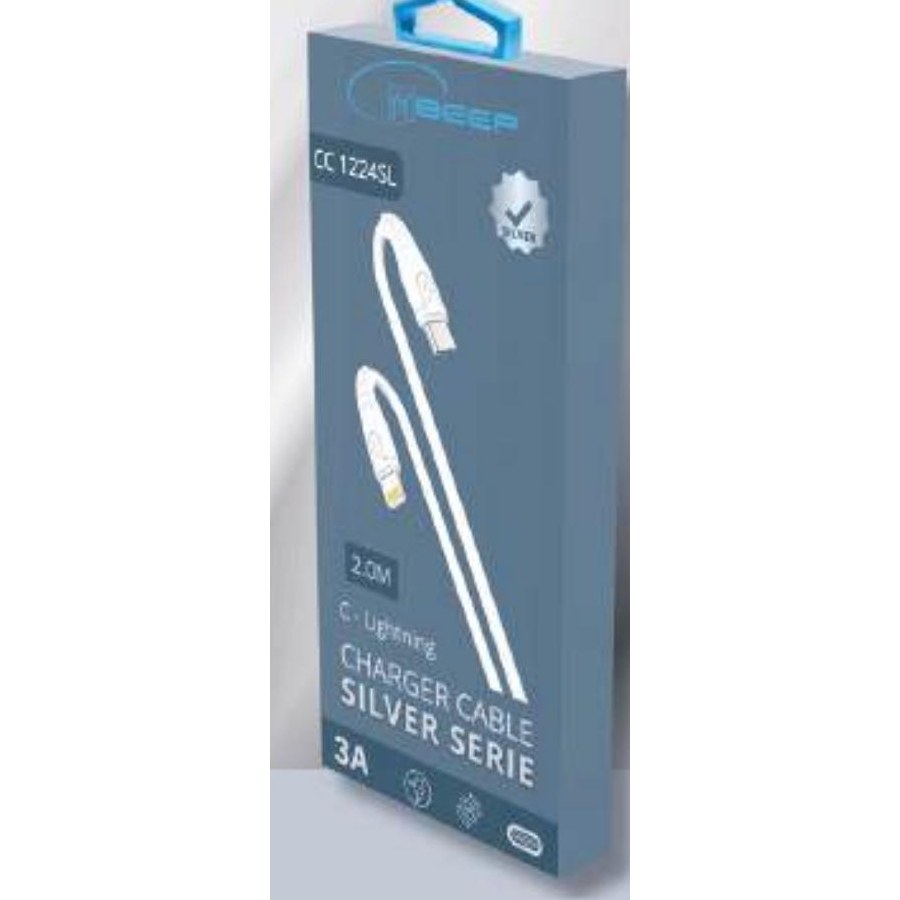 Câble Silver 2m USB-C vers Lightning