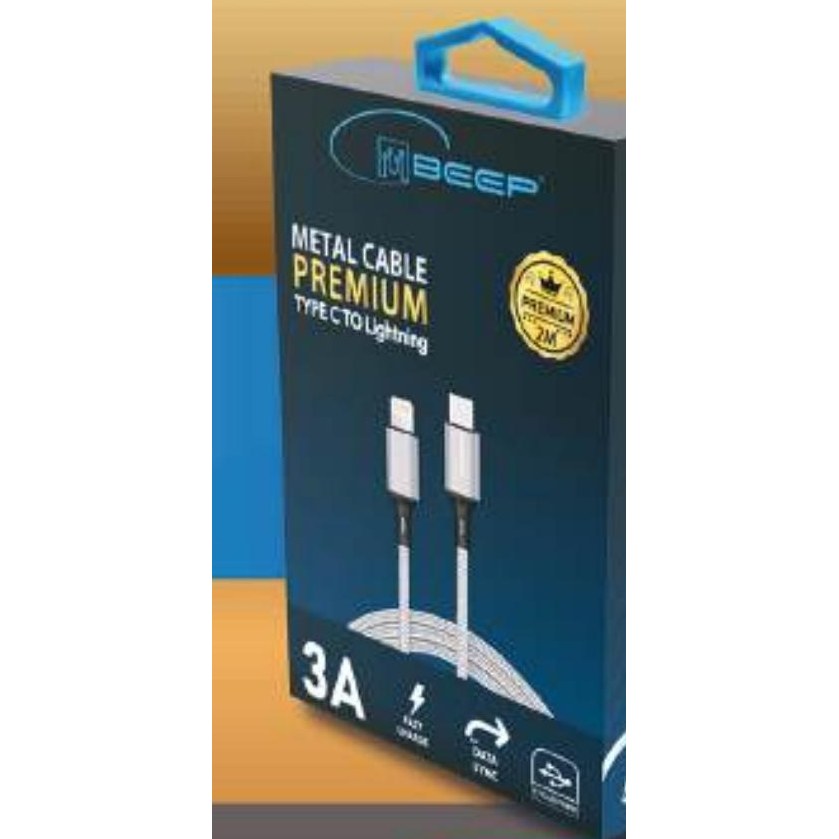 Câble Métal Premium 2m USB-C vers Lightning 5 fils