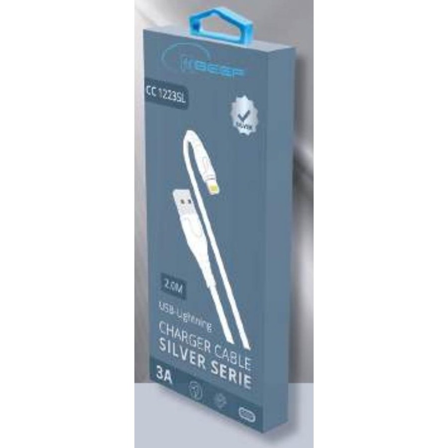 Câble Silver 2m USB-A vers Lightning